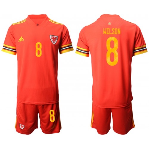Wales Dres Harry Wilson 8 Dječji Domaći Euro 2020 Kratkih Rukava Wales Dres Harry Wilson 8 Dječji Domaći Euro 2020 Kratkih Rukava